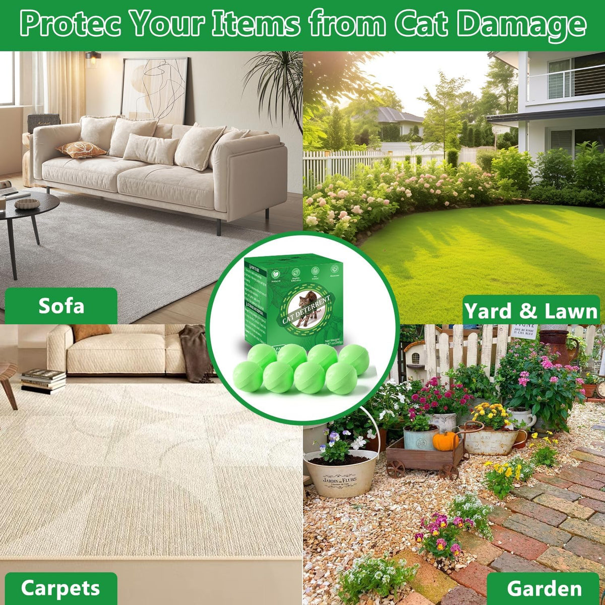 Humane cat deterrent solution Mimo Style 10 pack overview