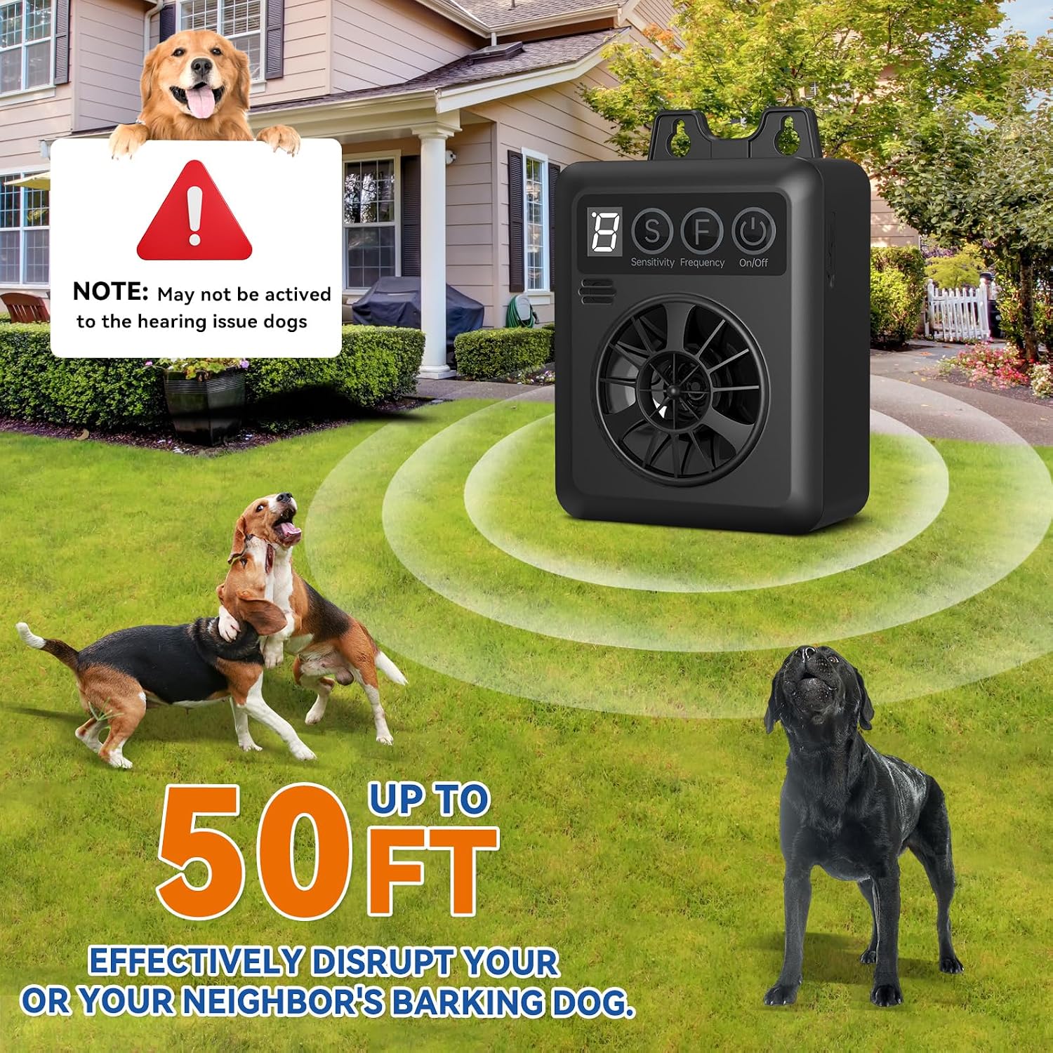 Expbsyou dog bark control device outdoor setup