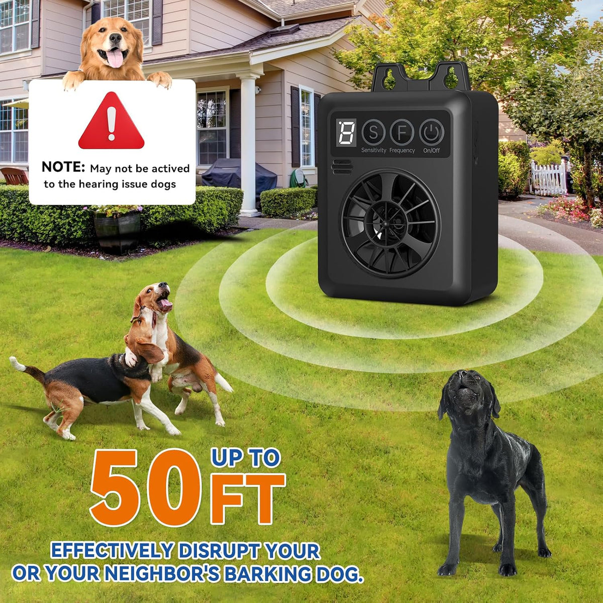 Expbsyou dog bark control device outdoor setup