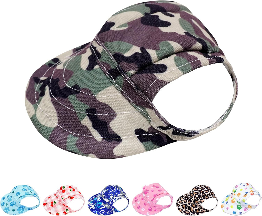 PET SHOW Paw Print Dog Baseball Cap Dog Visors for Small Doggy Cats Summer Waterproof Pet Sun Hats with Ear Holes Adjustable Drawstring Girl Puppy Hat -Pink/XXS - Image 14