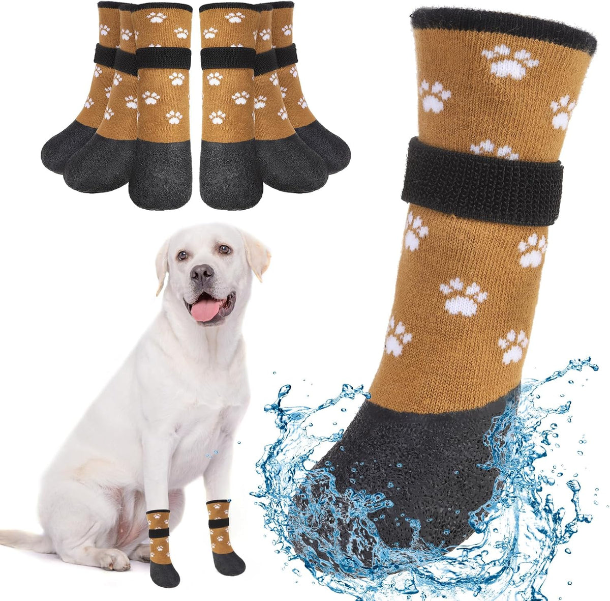 Beautyzoo dog shoes adjustable strap feature