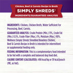 Mess free two point eight ounce pouch of Wellness dog food topper close up