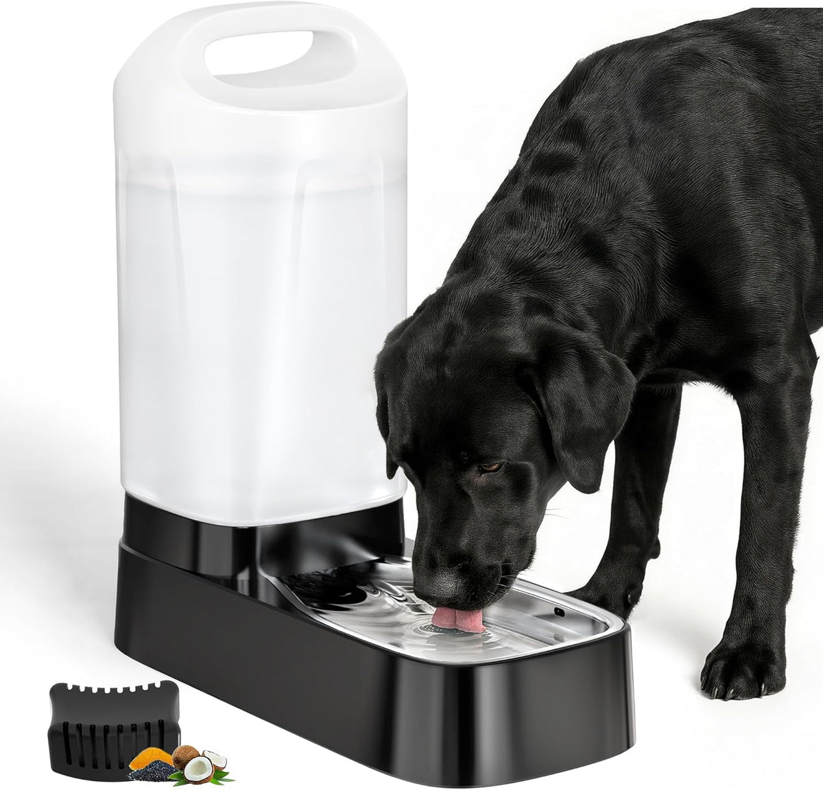 Automatic Dog Water Bowl Dispenser - 2.4 Gallon Gravity Pet Water Dispenser with 304 Stainless Steel Bowl, Dog Auto Feeders Bowls Self Waterer, Easy-Carry Handle for Large Dogs & Cats, Multi-Pet Home - Image 11