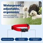 Lightweight pet fence receiver collar showing low battery indicator light