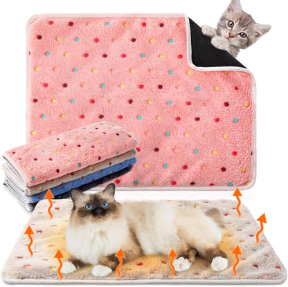 4 Pack Self Heating Cat Bed Cat Self Warming Pad with Removable Cover Extra Warm Thermal Pet Pad Washable Pet Crate Mat Anti Slip Kennel for Indoor Outdoor Pets(Star,16 x 20 Inches) - Image 11