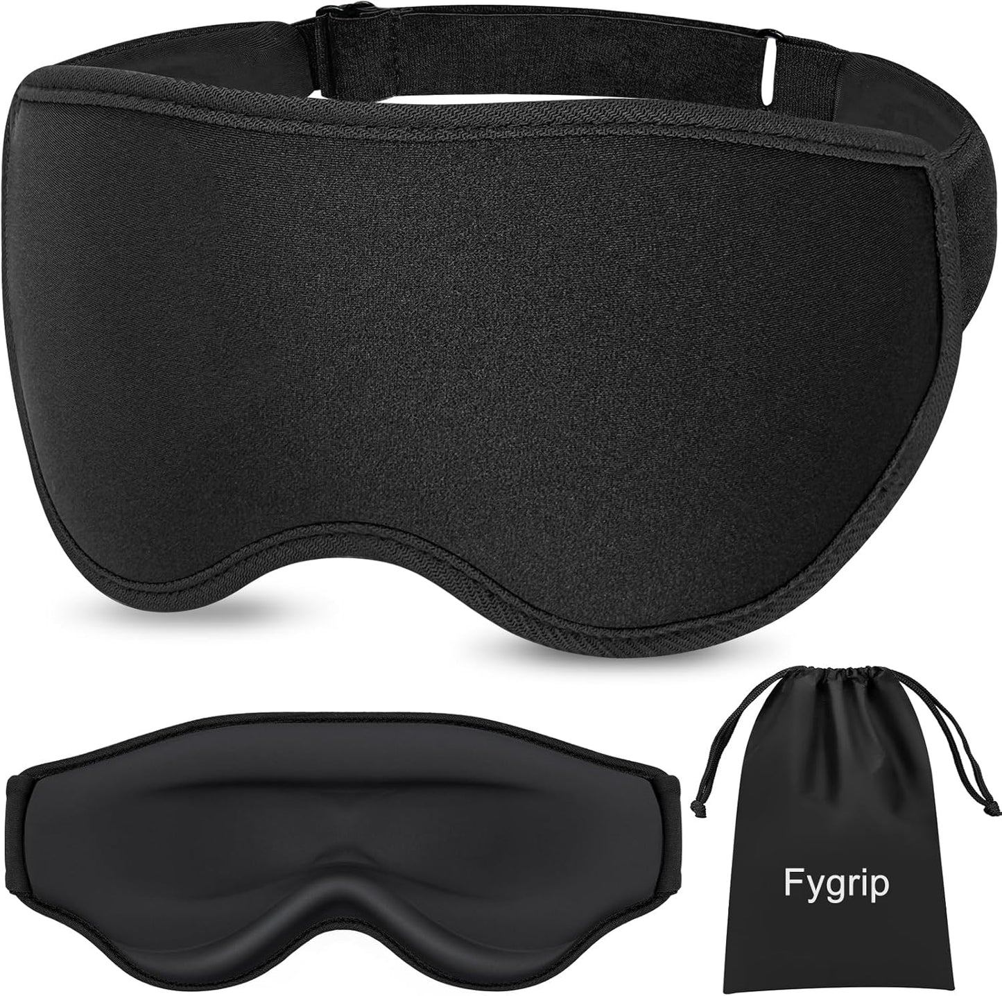 Fygrip 3D contour eye mask front view for sleeping