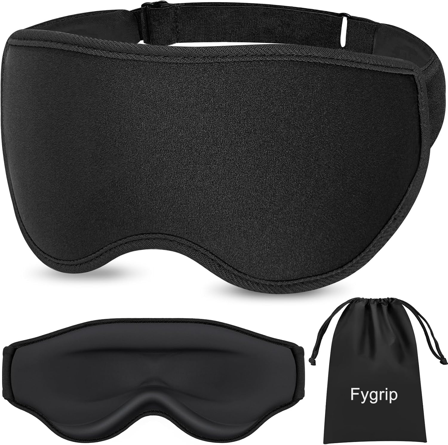 Fygrip 3D contour eye mask front view for sleeping