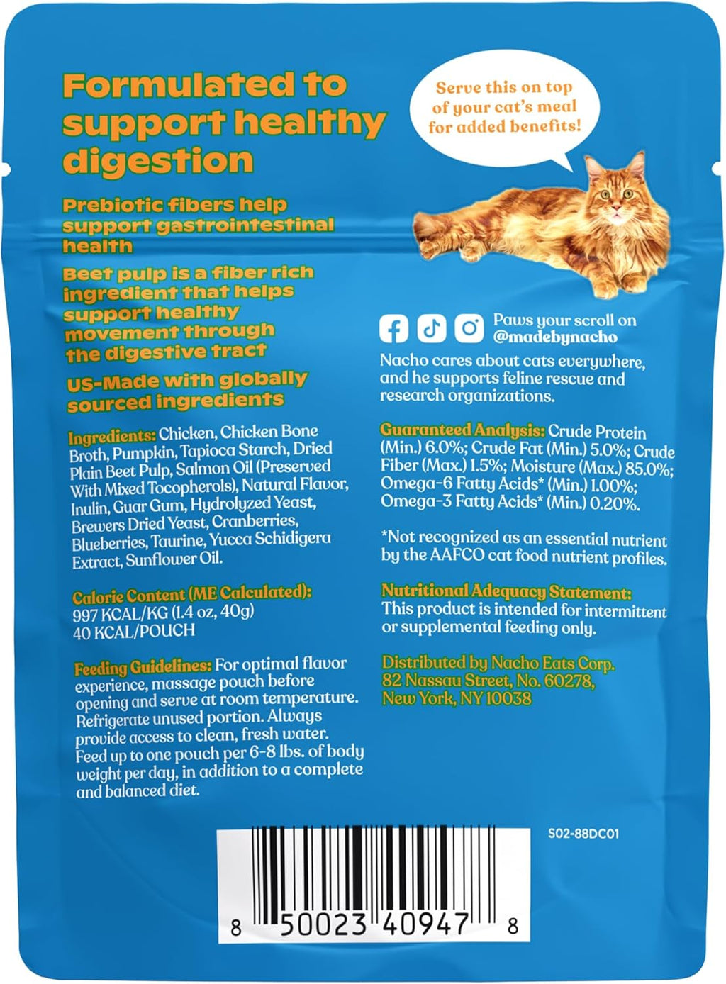 18 count box of Made By Nacho chicken bone broth puree