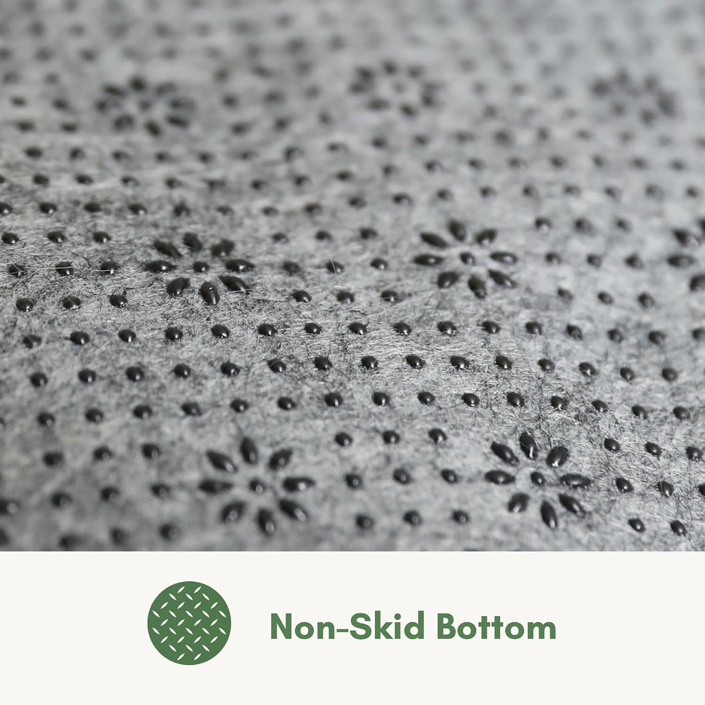 Petfelix self-heating mat close up detailing the scratch-resistant grey fabric texture