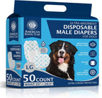American Kennel Club Male Dog Wrap, Disposable Diapers with Wetness Indicator, Medium, 50 Count - Image 11