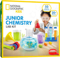 Blue Marble National Geographic Junior Chemistry Set front view of the packaging showcasing early learning lab tools.