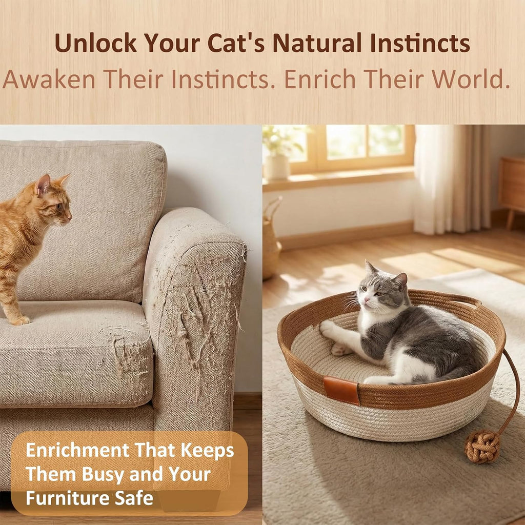 Flexible walls of Cingcinq cat bed showing durability