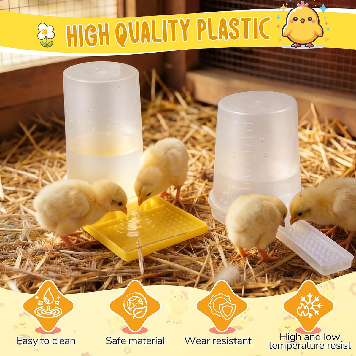 2 Pack Quail Water Feeder, Anti Drowning Design, 400ml - Image 5