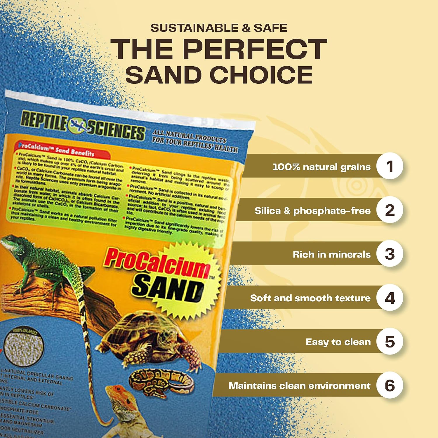Reptile Sciences blue substrate inside a desert terrarium