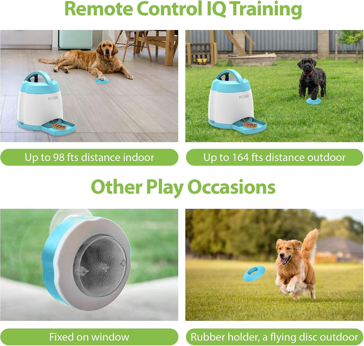 PETGEEK smart pet feeder with sound reward mechanism close up