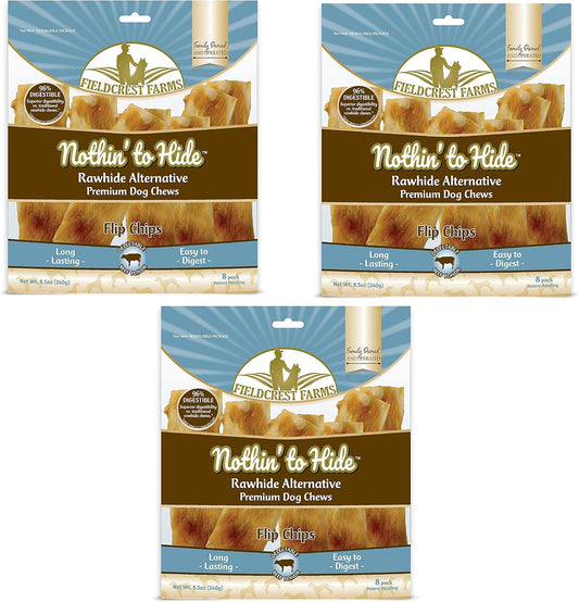 Fieldcrest Farms Nothin To Hide Flip Chips Beef Flavor package front view