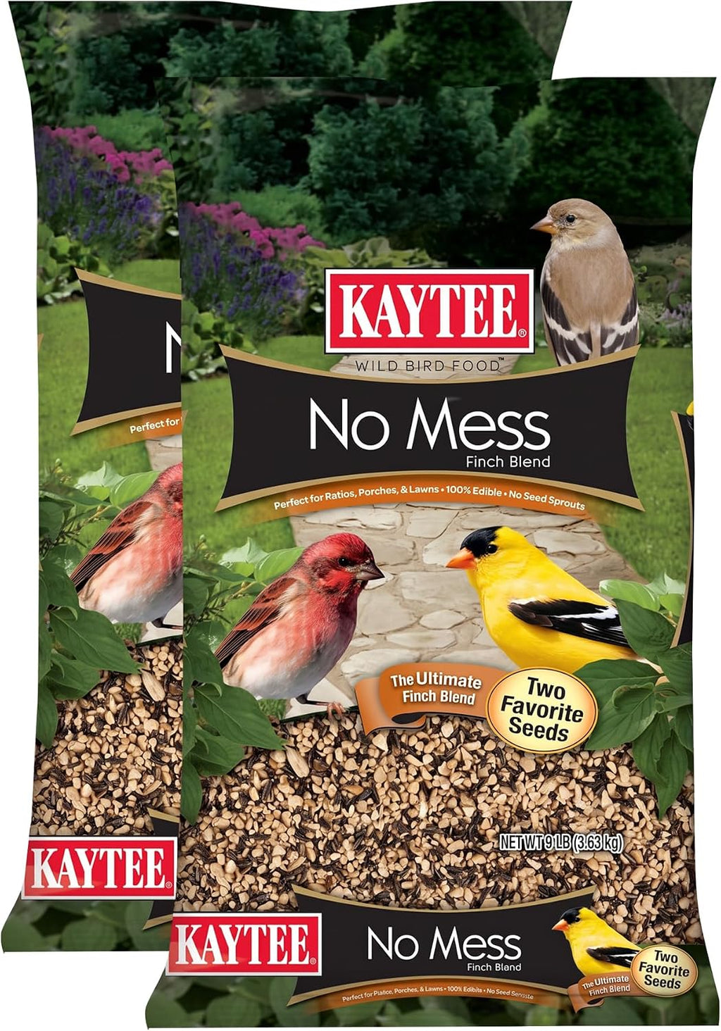 Kaytee No Mess Finch Seed and Nyjer Blend, Attracts Goldfinches, Chickadees, Junos, Finches and Other Wild Birds, 8 Pounds - Image 10