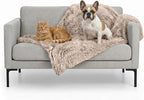 Furhaven Waterproof Throw Blanket for Dogs & Indoor Cats, Washable - Shaggy Plush Calming Long Faux Fur & Velvet Dog Blanket - Mist Gray, XL - Image 11