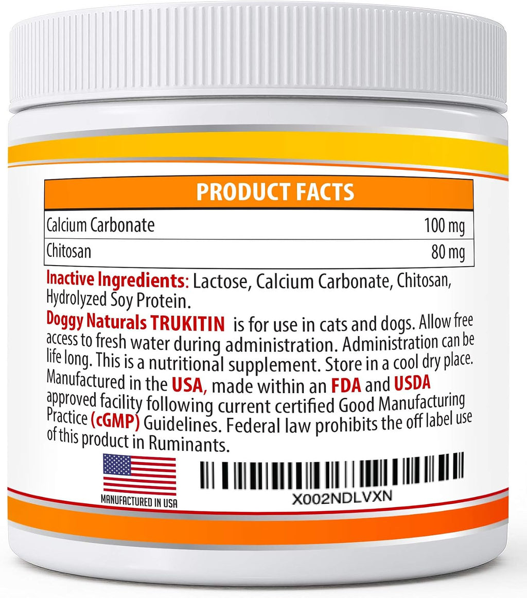 Pet Health Pharma renal support supplement powder next to a cat and dog illustration.