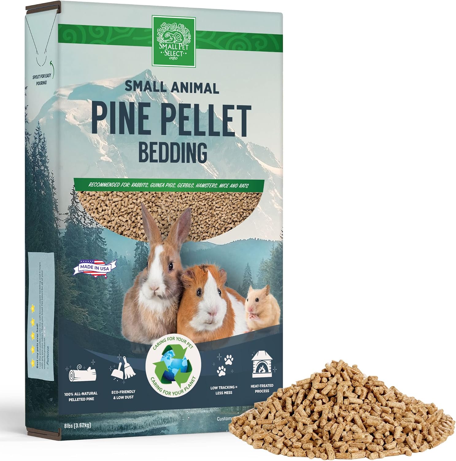 Small Pet Select Pine Pellet Bedding side profile