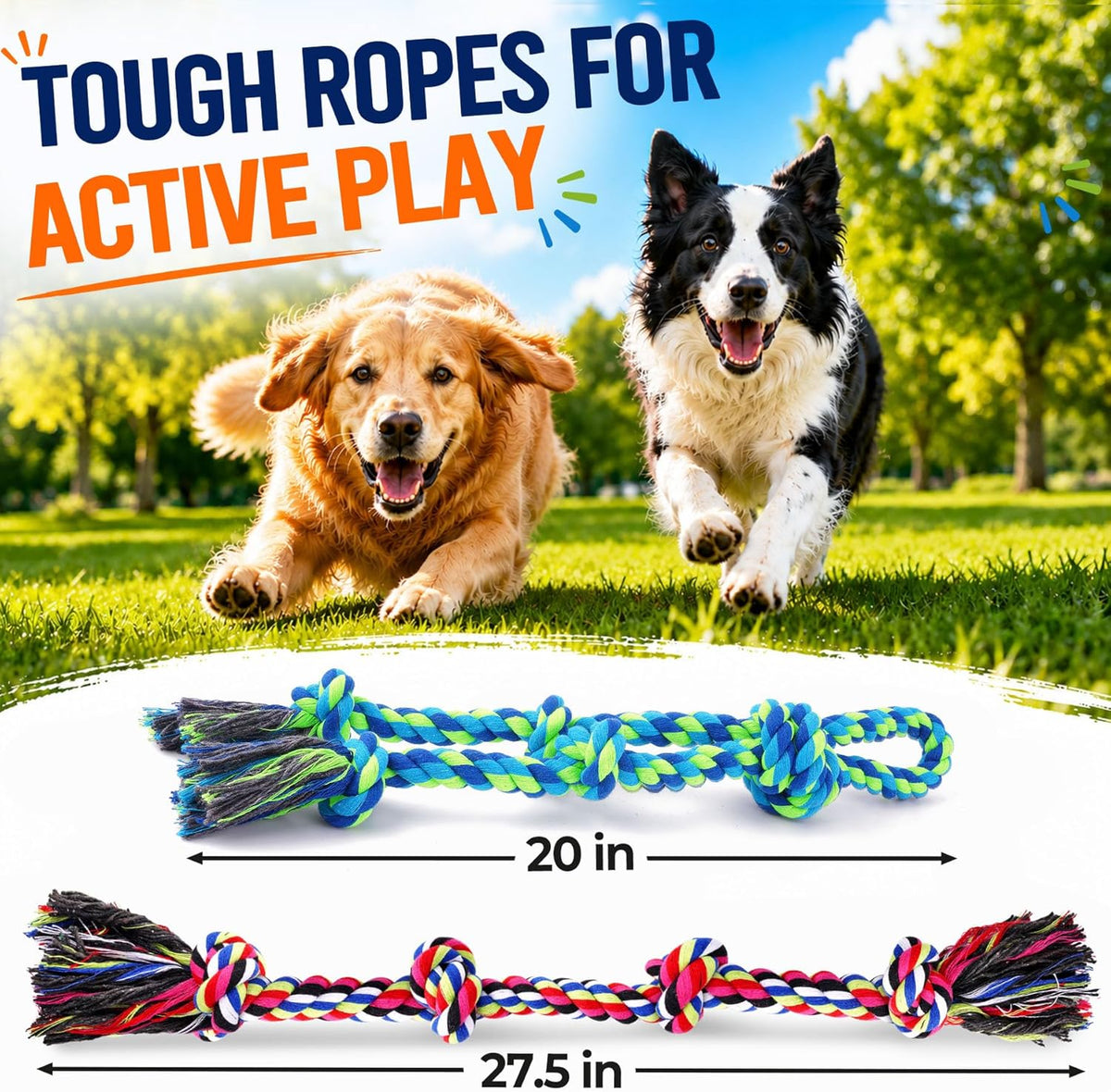 Eefitoys tough tug of war dog toys suitable for large medium and small breeds during interactive play.