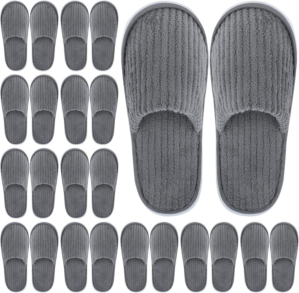 Elcoho closed toe spa slippers front view white