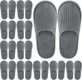 Elcoho closed toe spa slippers front view white