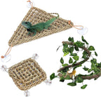 PINVNBY bearded dragon hammock front view showing seagrass material