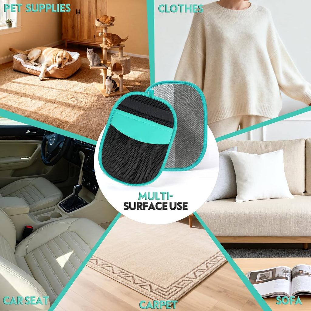 Pet hair removal pad cleaning clothes and fabric jacket in home setting
