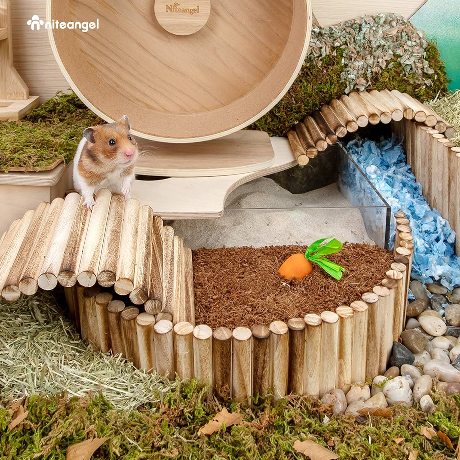 Close up of Niteangel natural coco and cork substrate texture