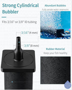 Pawfly heavy duty aeration cylinder operating underwater creating a dense and even curtain of fine bubbles.
