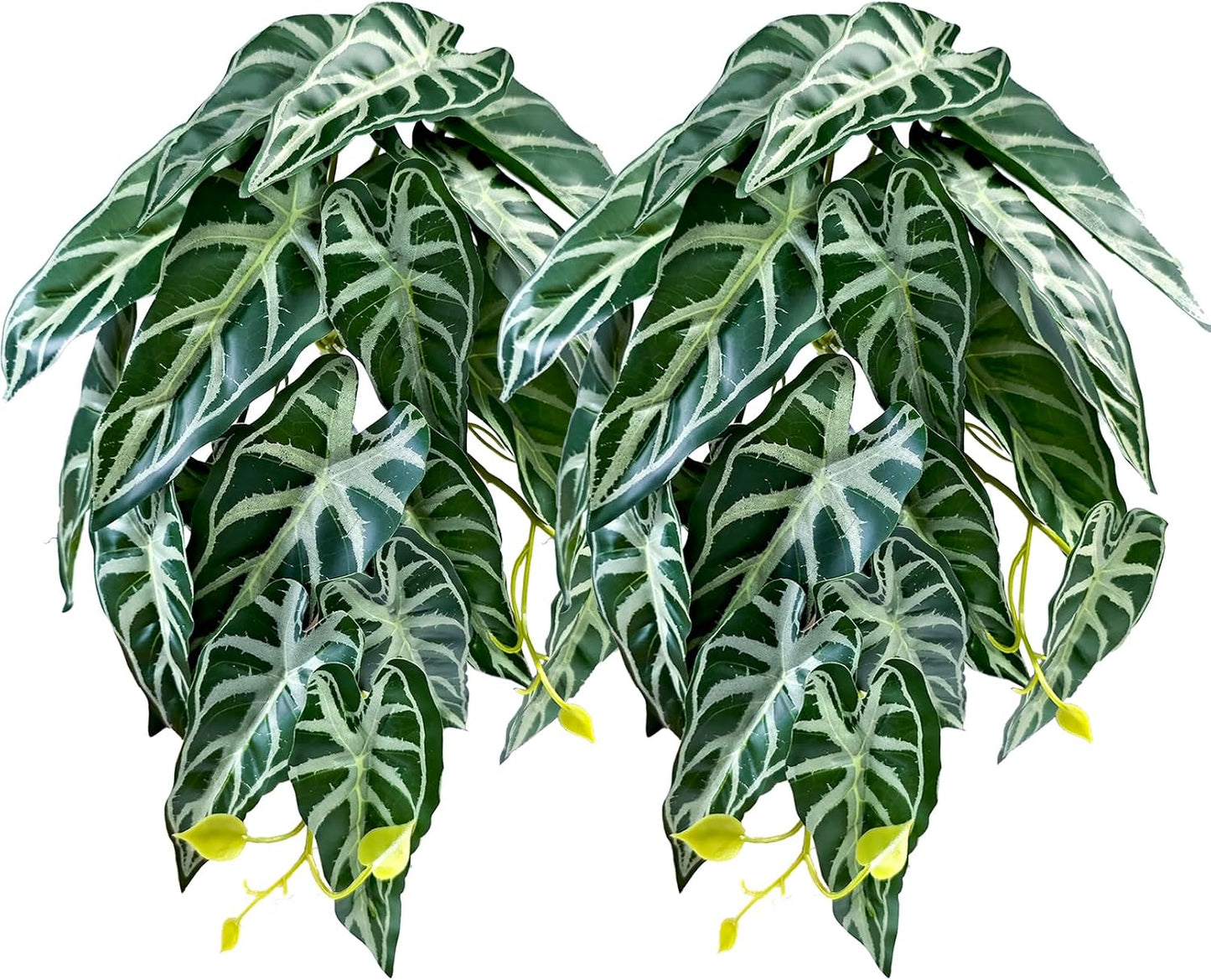 Woyrise Reptile Plants for Terrarium, Artificial Hanging Plants with Suction Cups, Amphibian Tank Habitat Decor Plastic Plant for Bearded Dragons Lizards Snake Geckos Frogs - 2Pack Fake Monstera - Image 10