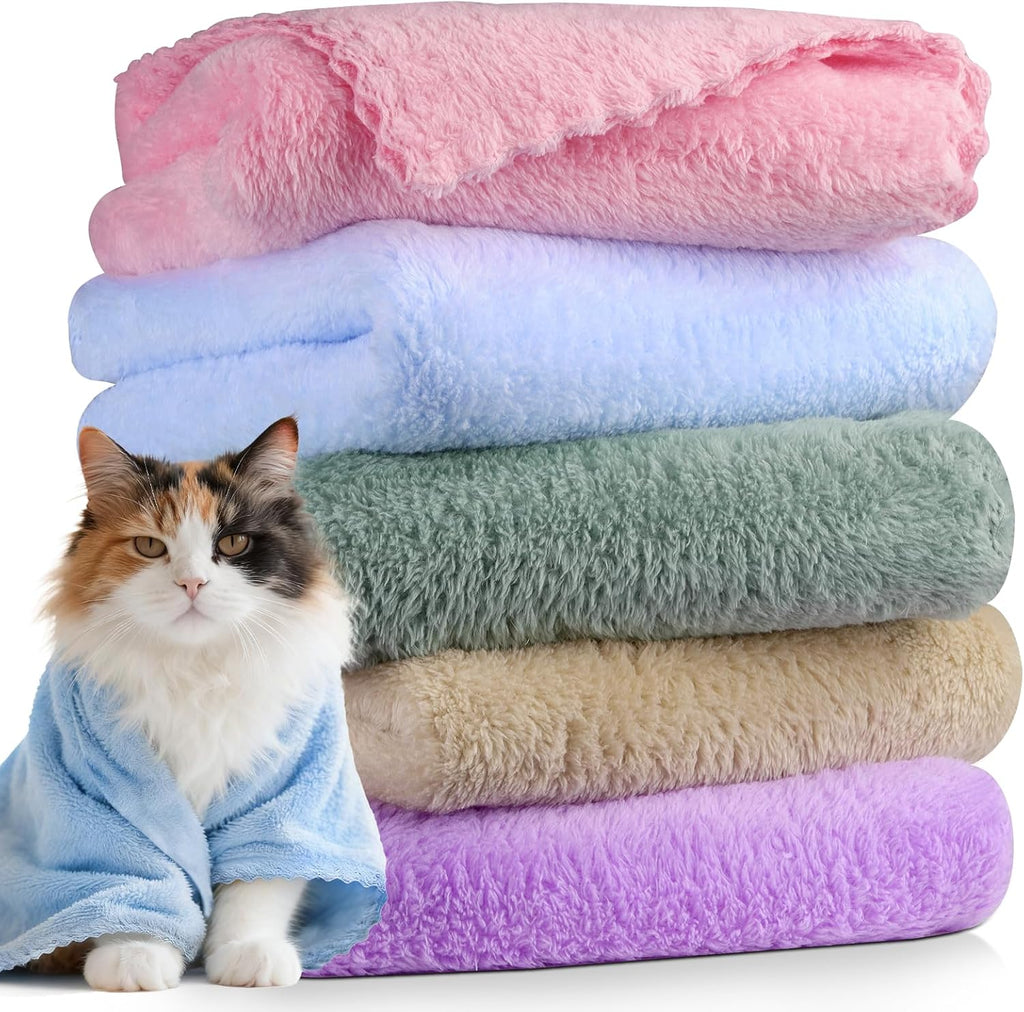DuckSky 5 Piece Microfiber Pet Towel Pack front view