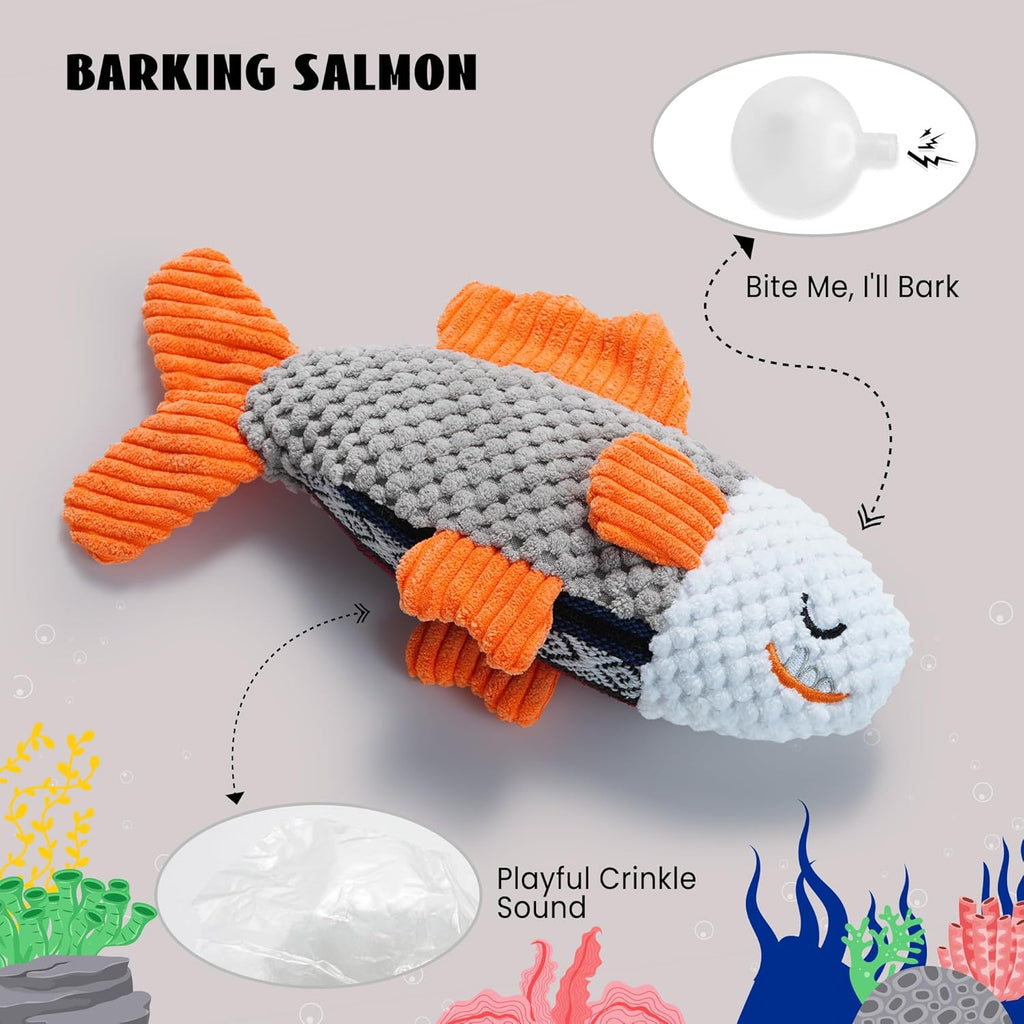 Hermit crab interactive pet chewing toy highlighting vibrant colors and robust design