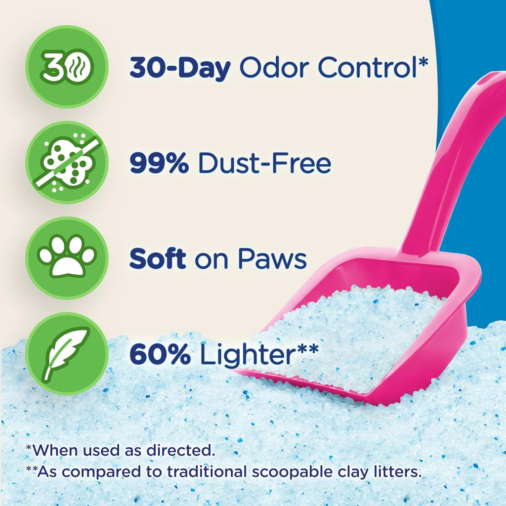 Ultra fragrance-free cat litter bag showing branding and net weight