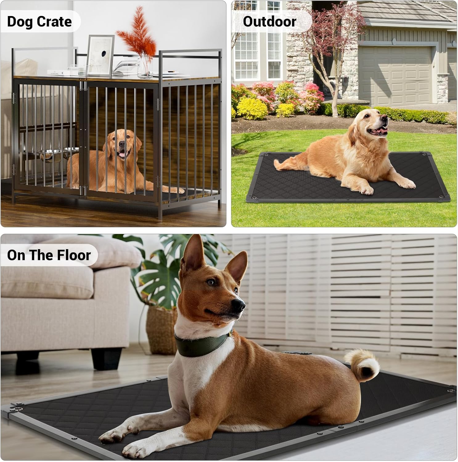 Small pet resting on Grenty chew proof crate mat