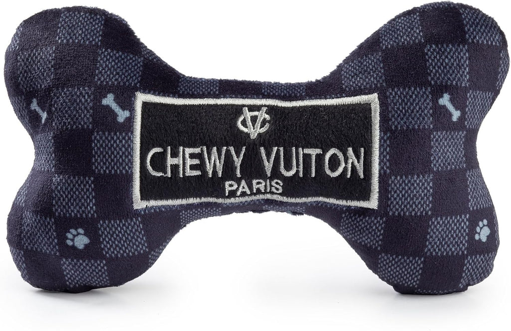 Haute Diggity Dog Chewy Vuiton Bone Plush Squeaky Dog Toy, Soft Durable Designer-Inspired Stuffed Puppy Chew Toys for Small & Medium Dogs, Machine-Washable (Tan Checker) Small - Image 11
