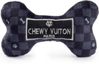 Haute Diggity Dog Chewy Vuiton Bone Plush Squeaky Dog Toy, Soft Durable Designer-Inspired Stuffed Puppy Chew Toys for Small & Medium Dogs, Machine-Washable (Tan Checker) Small - Image 11