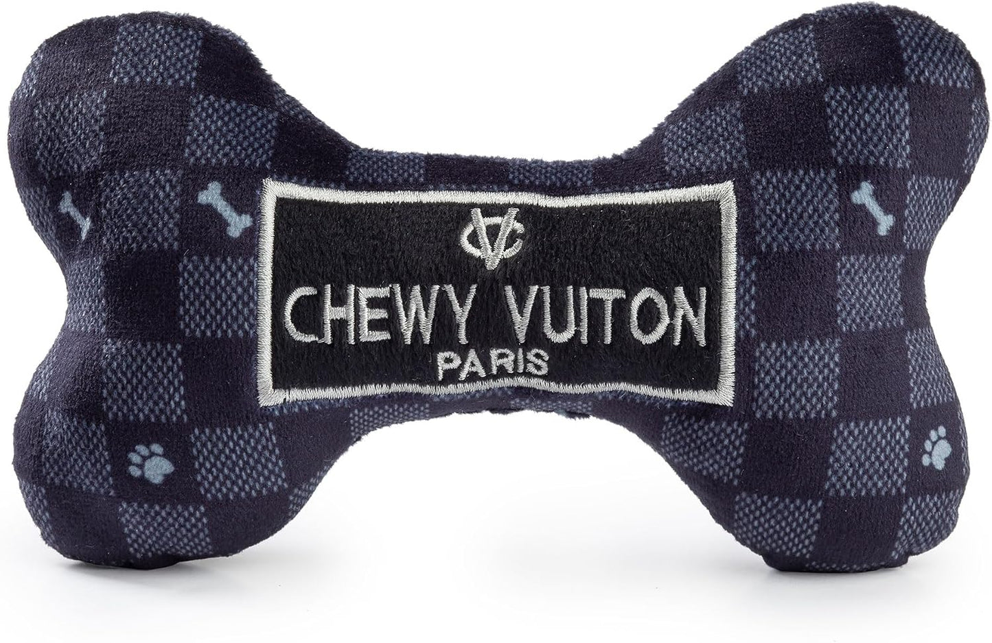 Haute Diggity Dog Chewy Vuiton Bone Plush Squeaky Dog Toy, Soft Durable Designer-Inspired Stuffed Puppy Chew Toys for Small & Medium Dogs, Machine-Washable (Tan Checker) Small - Image 11