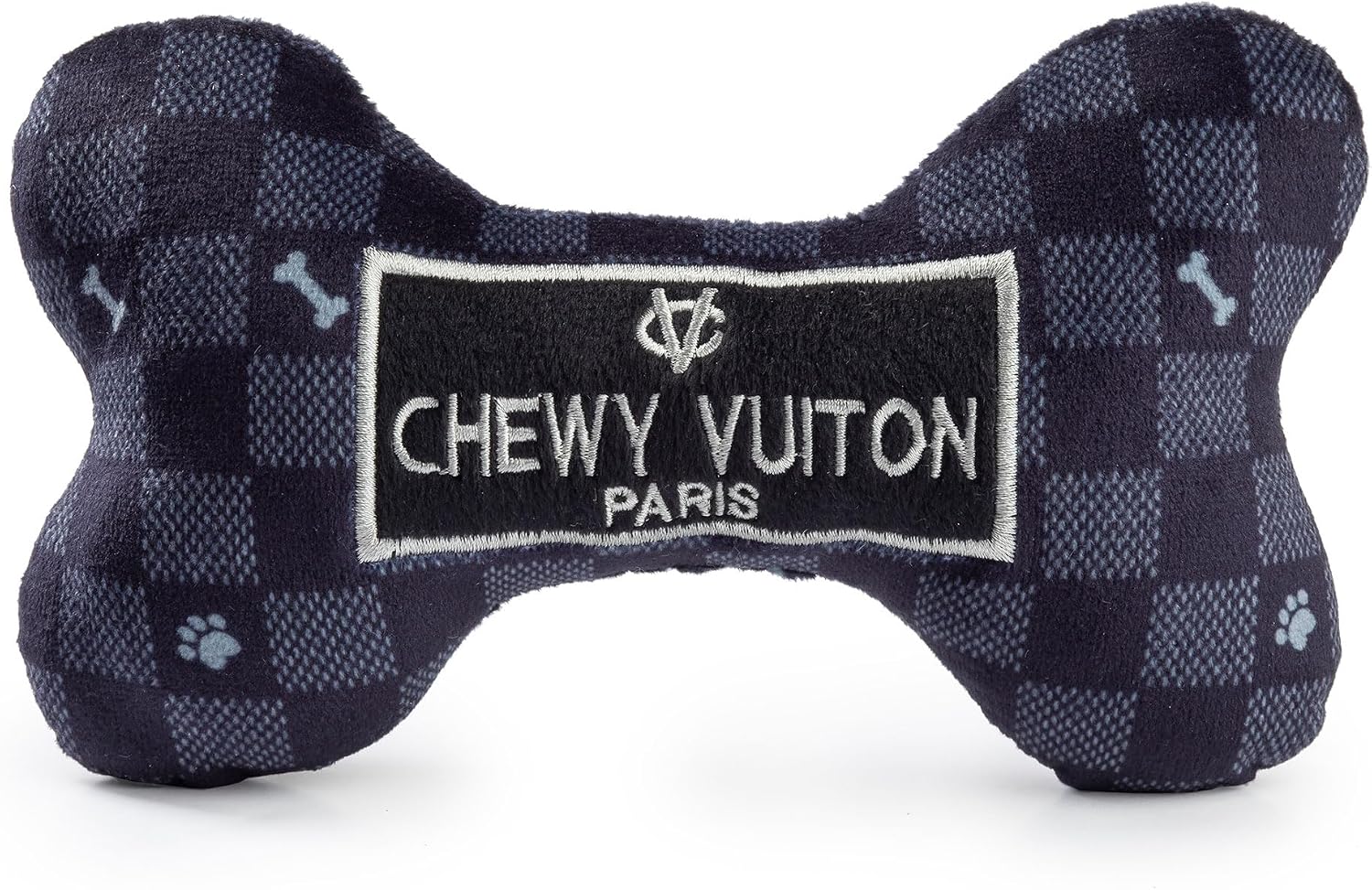 Haute Diggity Dog Chewy Vuiton Bone Plush Squeaky Dog Toy, Soft Durable Designer-Inspired Stuffed Puppy Chew Toys for Small & Medium Dogs, Machine-Washable (Tan Checker) Small - Image 11