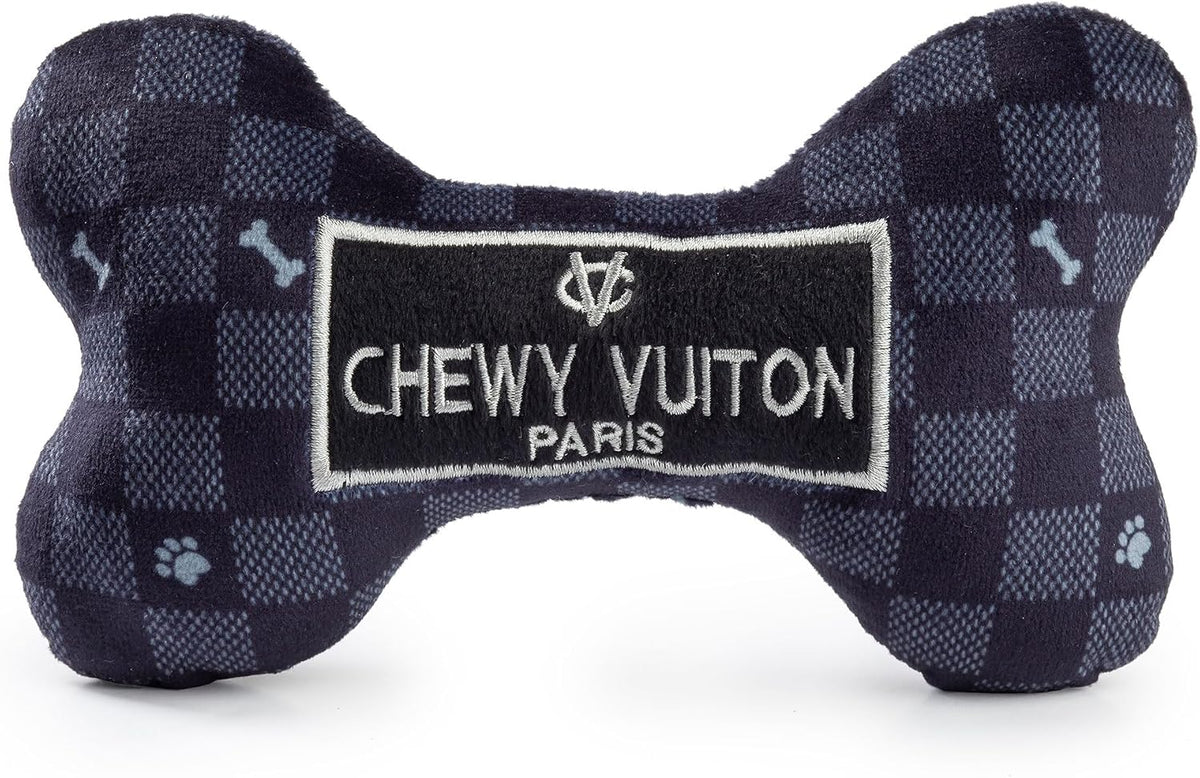 Haute Diggity Dog Chewy Vuiton Bone Plush Squeaky Dog Toy, Soft Durable Designer-Inspired Stuffed Puppy Chew Toys for Small & Medium Dogs, Machine-Washable (Tan Checker) Small - Image 11