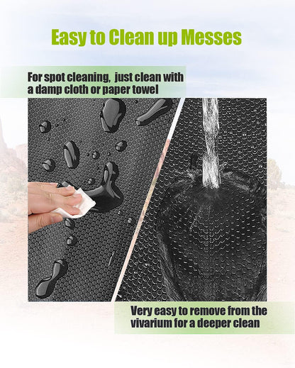 Helidrago leopard gecko tank flooring non adhesive mat inside enclosure
