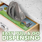 Pull and go dispensing carton for large capacity heavy duty pet waste bags