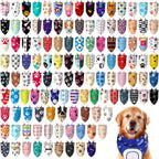 Close up of Adopt Me paw print pet bandana design