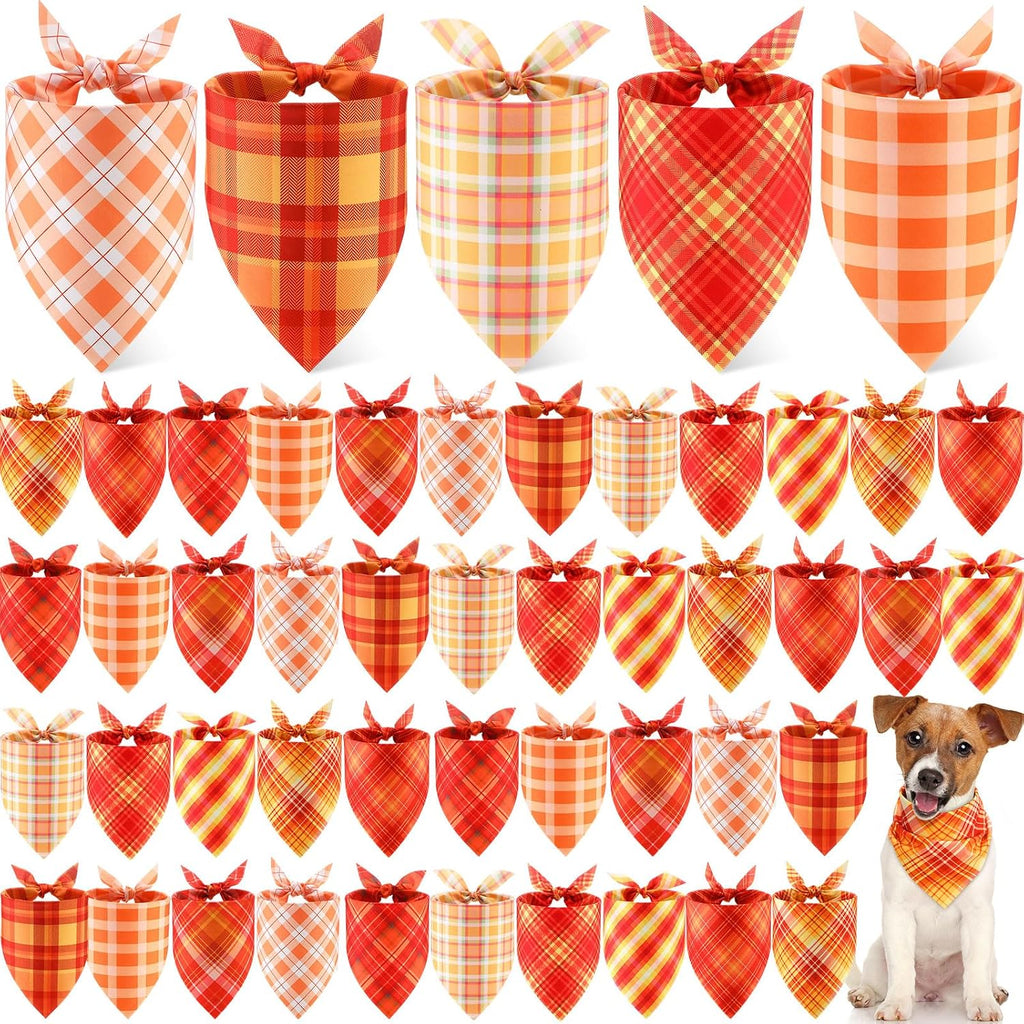 Weewooday 50 Pcs 4th of July Dog Bandanas Bulk for Patriotic American Striped Star Red White and Blue Independence Day Flag Scarf for Small Medium Large Outfit(Striped Star, 31.5 x 21.7 X21.7 Inch) - Image 10