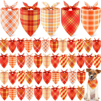 Weewooday 50 Pcs 4th of July Dog Bandanas Bulk for Patriotic American Striped Star Red White and Blue Independence Day Flag Scarf for Small Medium Large Outfit(Striped Star, 31.5 x 21.7 X21.7 Inch) - Image 10