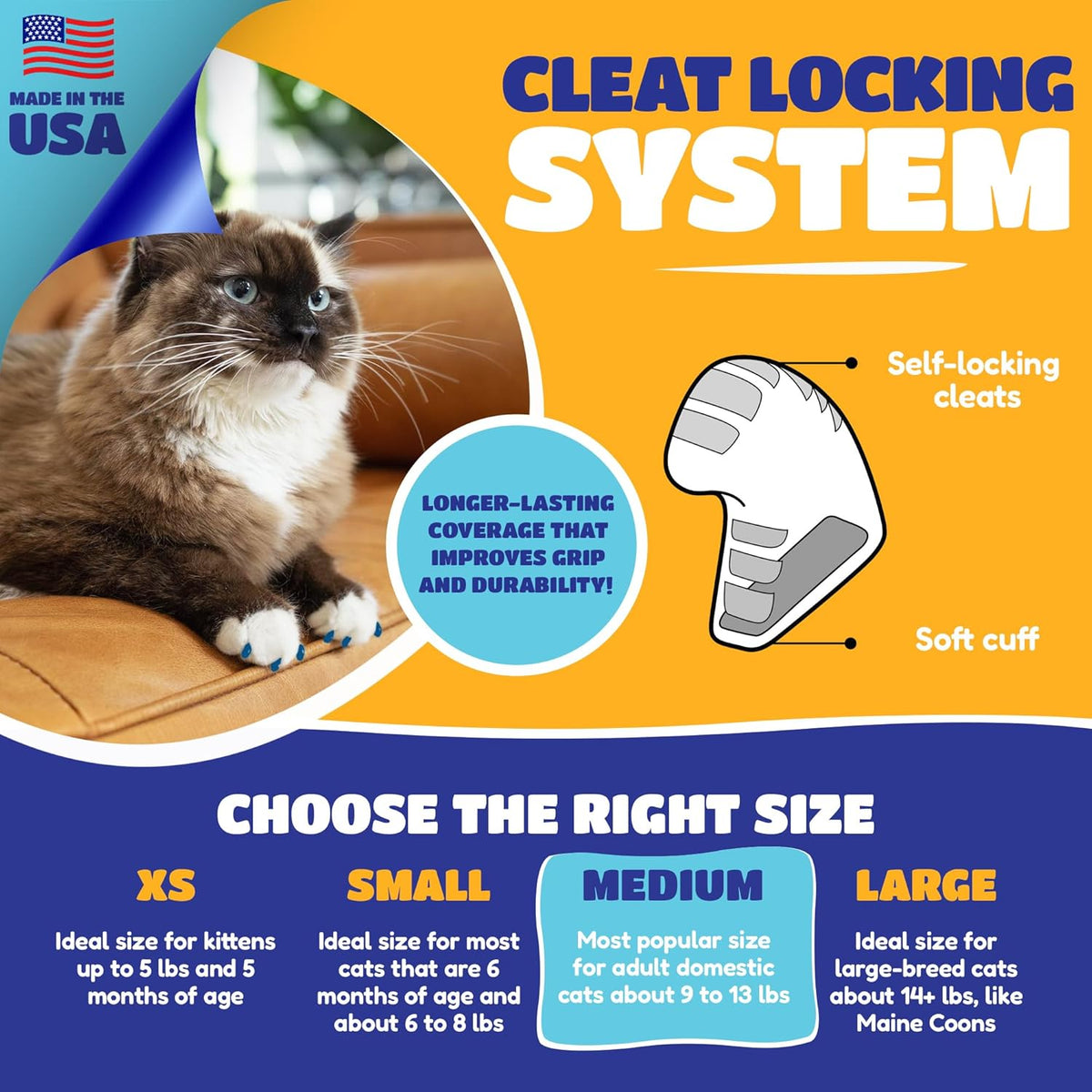 Soft Claws cleat lock system medium size packaging details