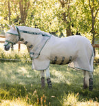 Horseware Rambo Flybuster with No-Fly Zone Fly Sheet front view on horse