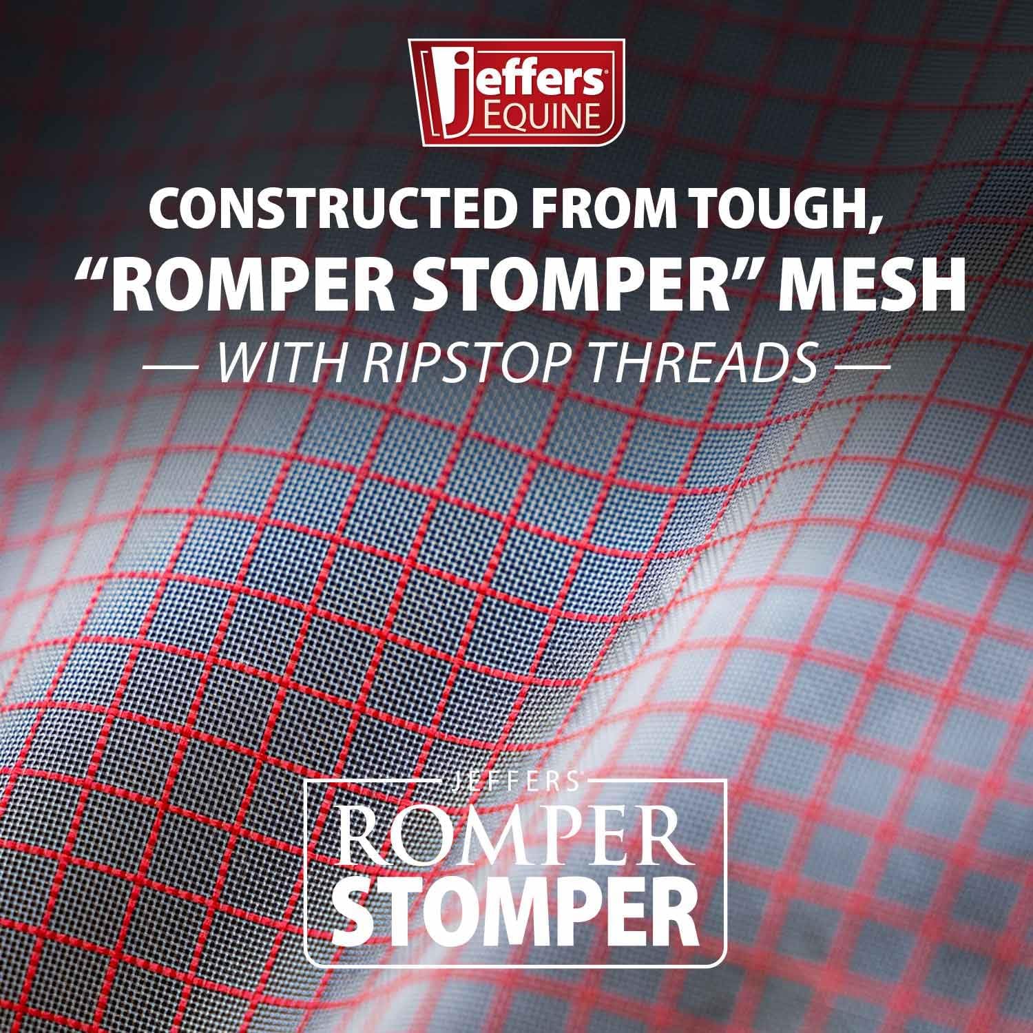 Full belly flap coverage view on Jeffers Romper Stomper turnout blanket