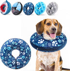 Inflatable protective pet recovery cone for dogs and cats